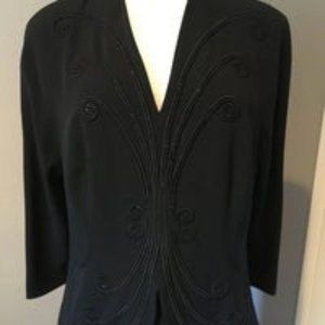 Daymor Couture Beaded Evening Gown Black